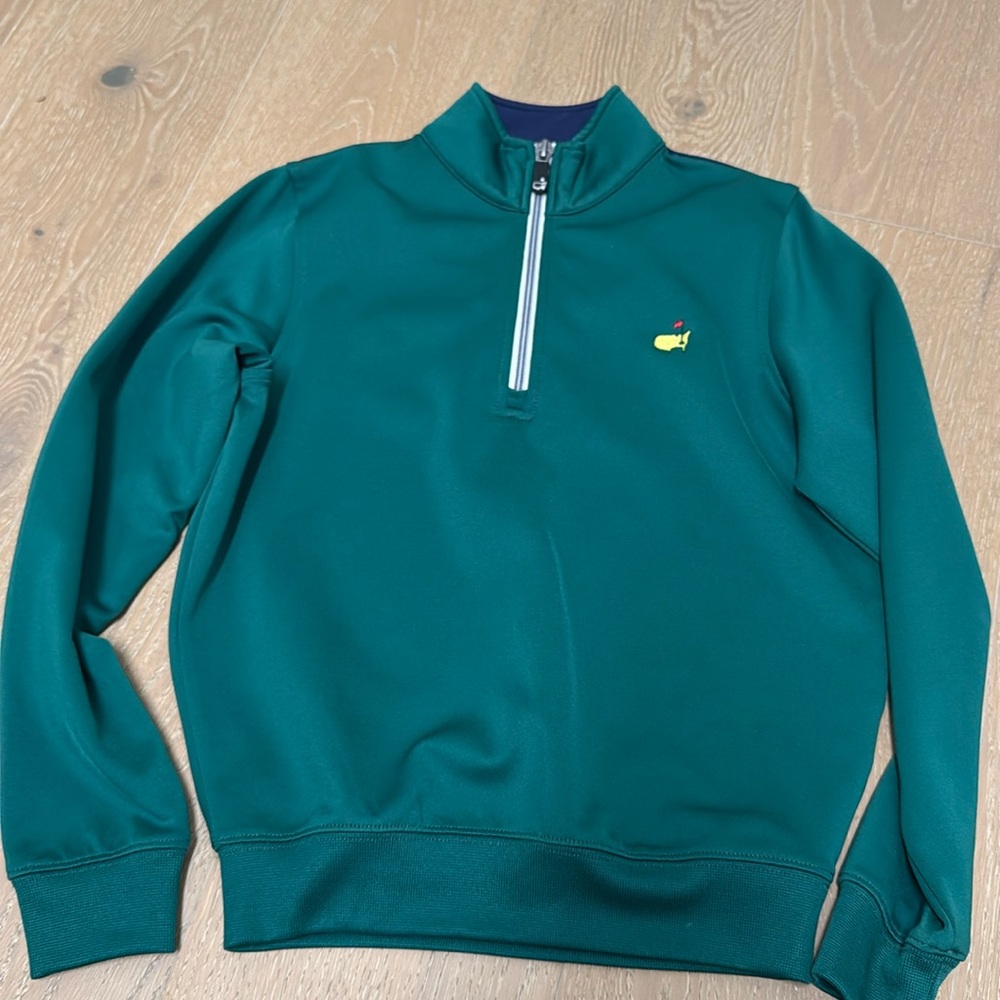 Kids Masters Augusta Green Solid Performance Quarter-Zip size 8-10 boys